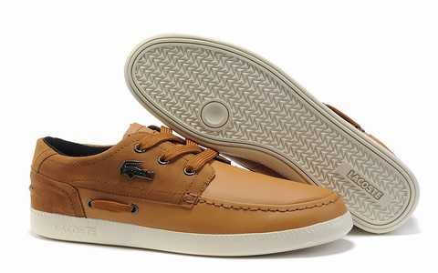 chaussure lacoste marron
